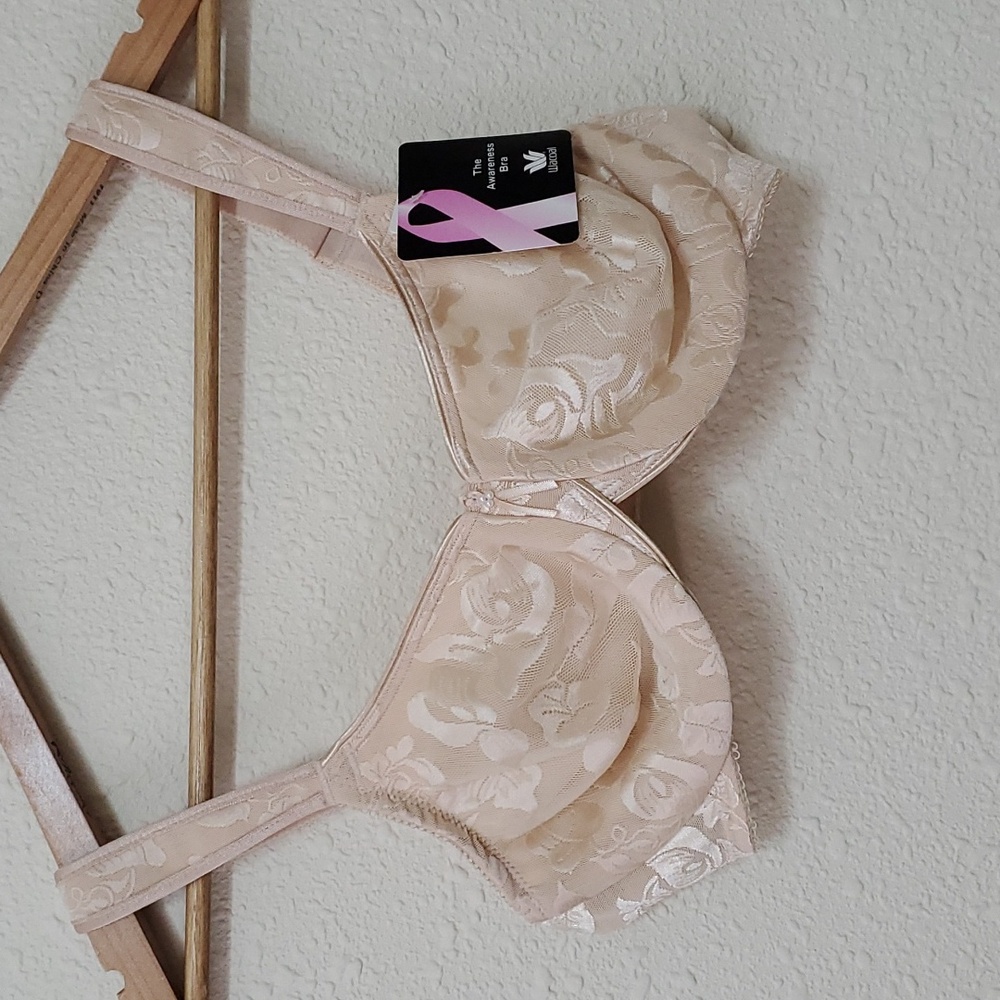 WACOAL AWARENESS BRA, 1 PC, SAND, FLORAL, UNDERWIRE, 36C, STYLE 85567, NWT